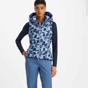 G/FORE Tonal Floral Puffer Vest Size L